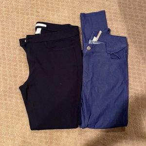 Two blue jeggings size large